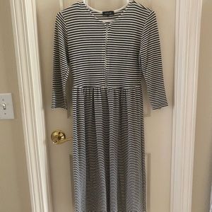 Roolee XS Mid-Length Striped Zip Up Dress - Soft!